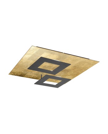 DALIA * PLAFÓN CUADRADO 24W+24W - ORO + NEGRO